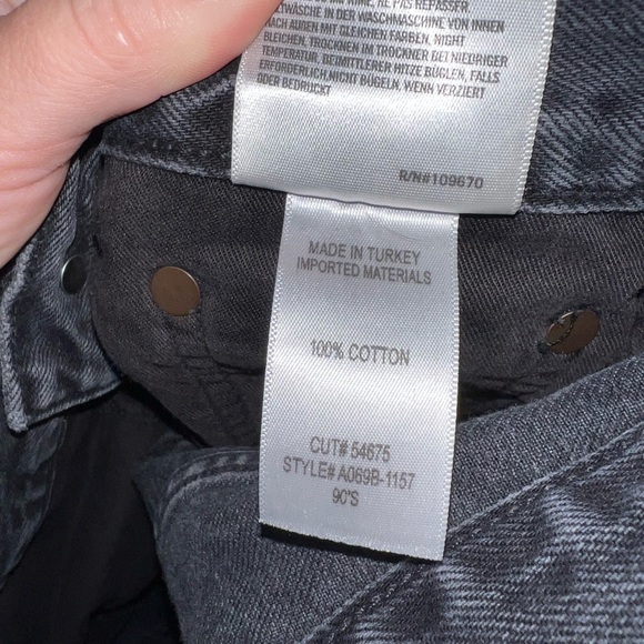 AGOLDE BLACK 90S jeans size 23 - Picture 6 of 15